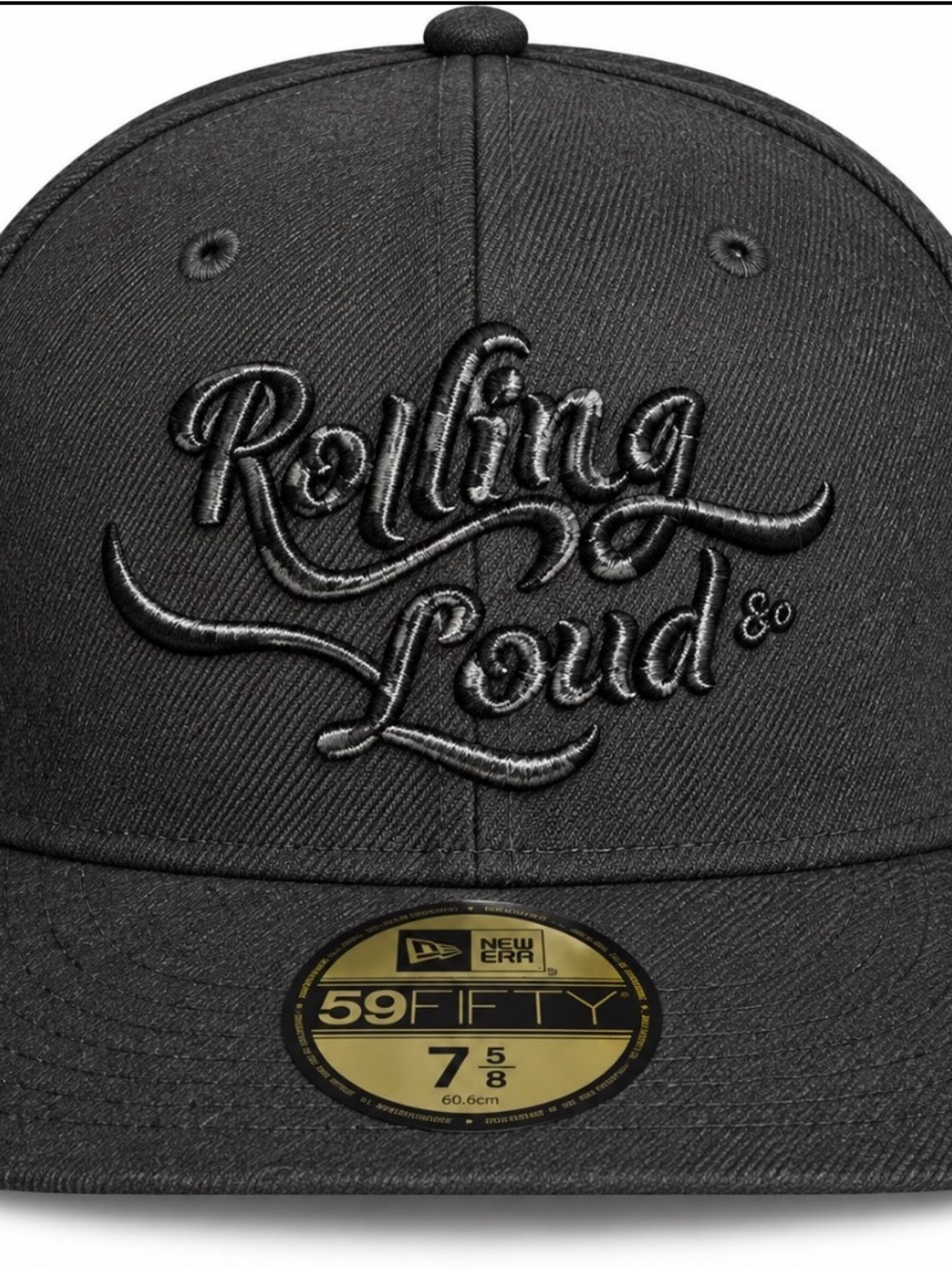 New Era Rolling Loud Black on Black Fitted Hat 7  5/8
